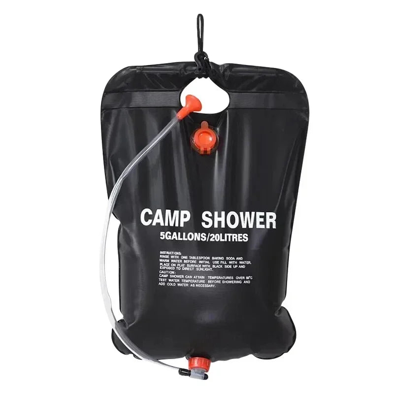 Large-Capacity 20L Outdoor Solar-Heated Portable Camping Shower Bag