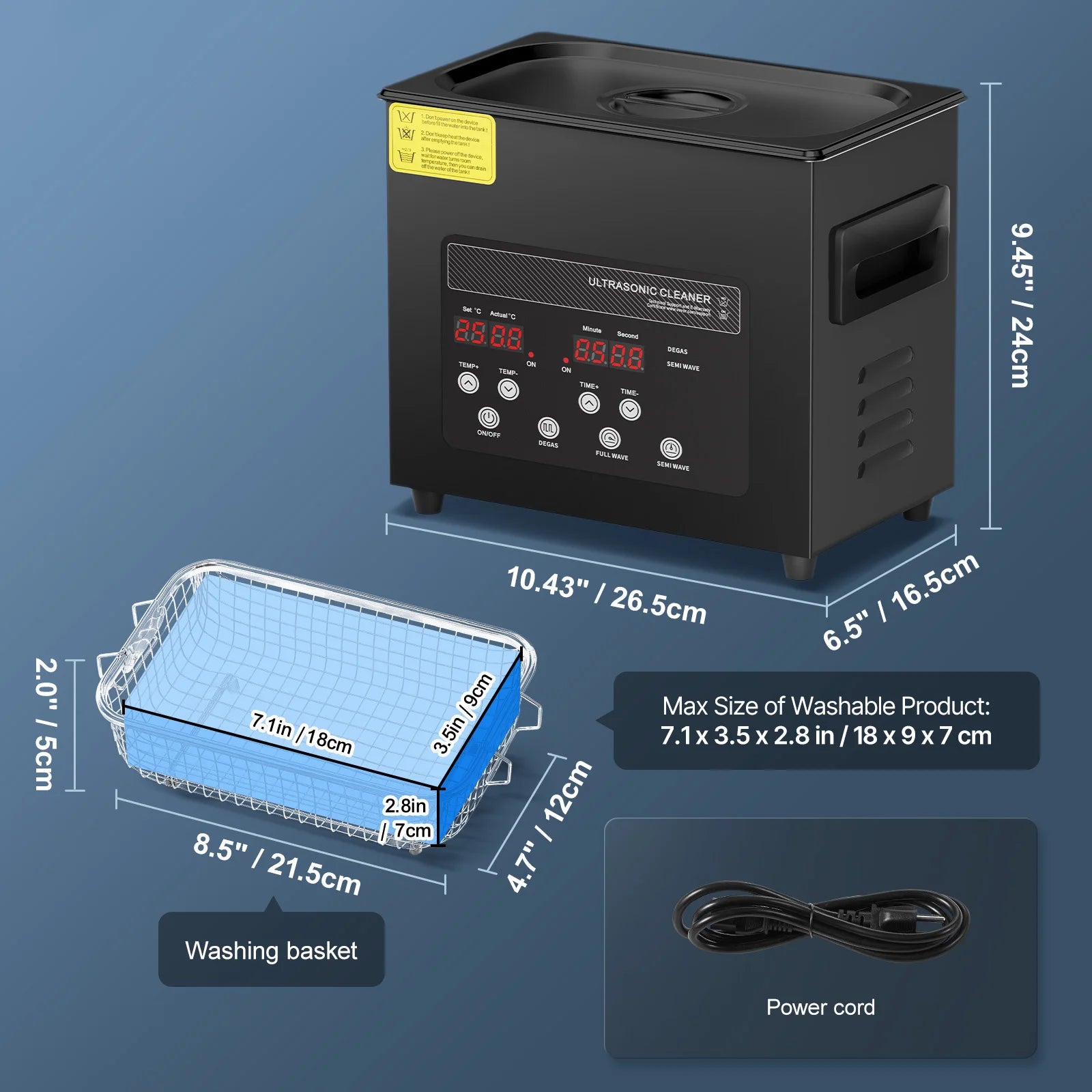 Mini Ultrasonic Dish Cleaner