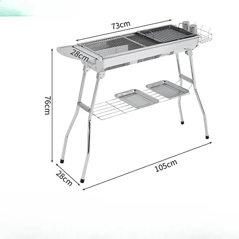 Outdoor Stainless Steel Charcoal Grill