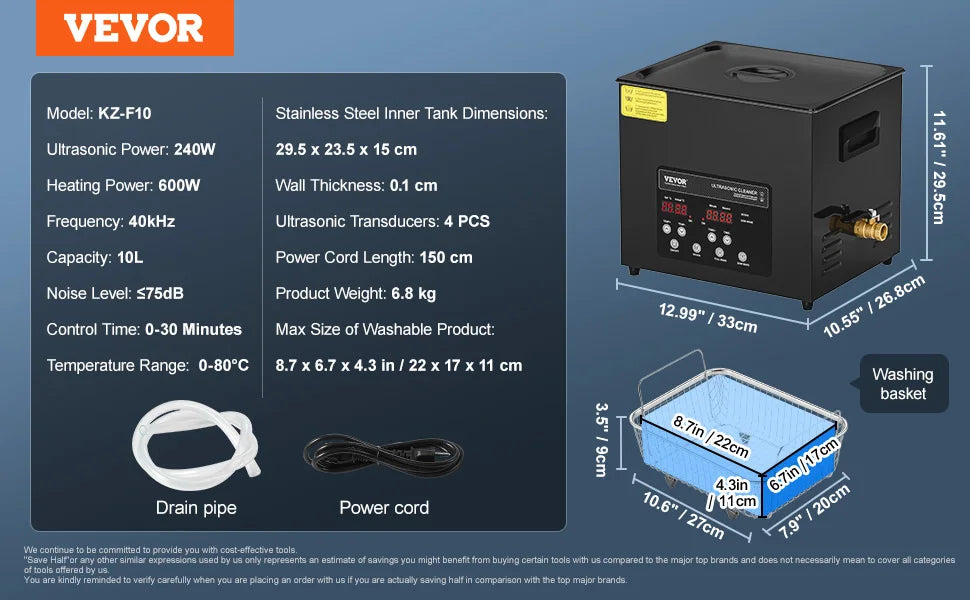 2L 3L 6L 10L 15L Ultrasonic Cleaner Lave-Dishes Portable Washing