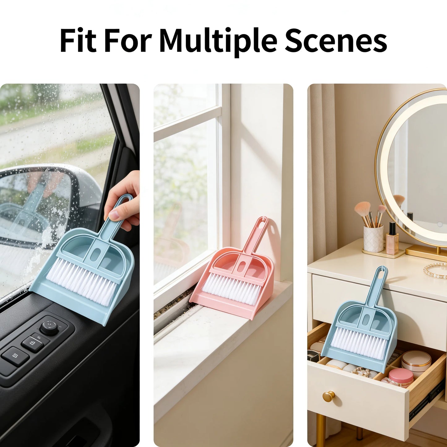 Mini Desk Broom And Dustpan Set Small Handheld Brush Dustpan