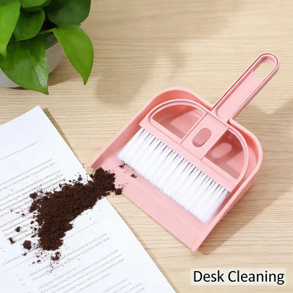 Mini Desk Broom And Dustpan Set Small Handheld Brush Dustpan
