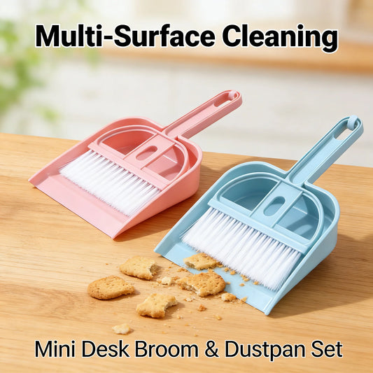 Mini Desk Broom And Dustpan Set Small Handheld Brush Dustpan